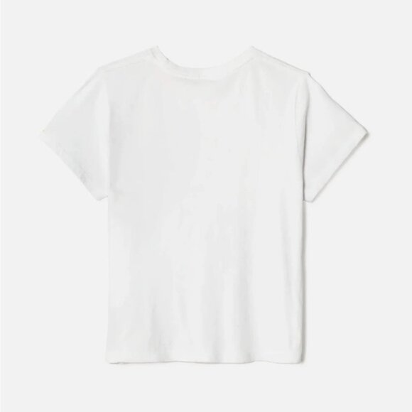 Re/Done Hanes Classic Tee in Optic White Size S - Picture 3 of 10